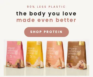 Boobie Superfoods — 90% less plastic. The body you love, made even better. Shop organic superfood protein.